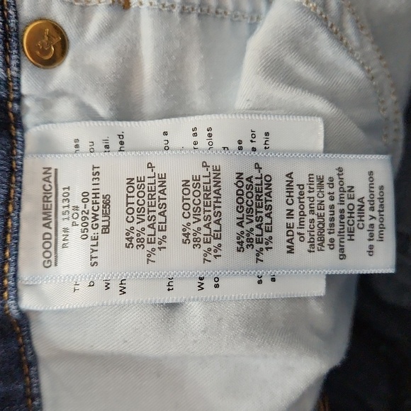 Good American Good Waist Raw Hem Skinny Jeans - Picture 7 of 8